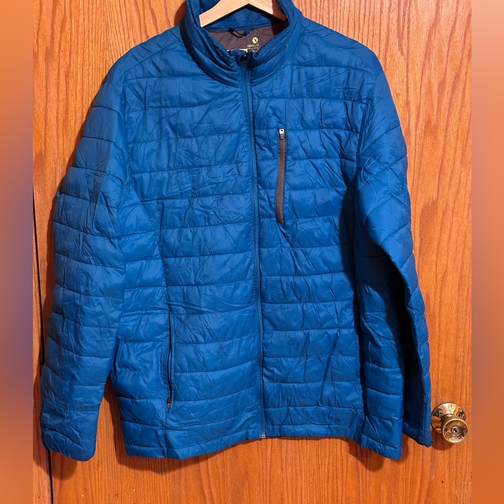 Xersion Men’s packable puffer coat sz large‎ blue